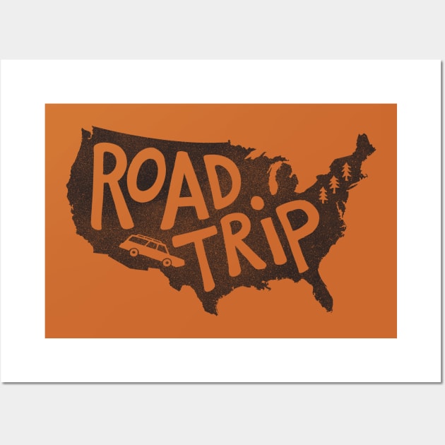 Road Trip USA Wall Art by cabinsupply